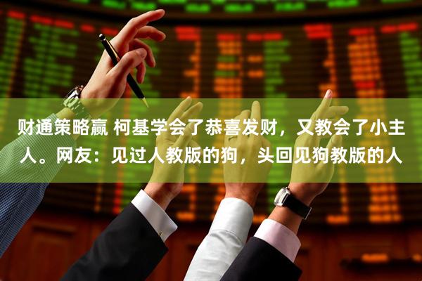 财通策略赢 柯基学会了恭喜发财，又教会了小主人。网友：见过人教版的狗，头回见狗教版的人